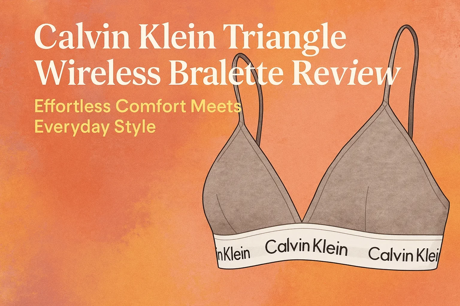 Calvin Klein Triangle Wireless Bralette Review: Effortless Comfort Meets Everyday Style