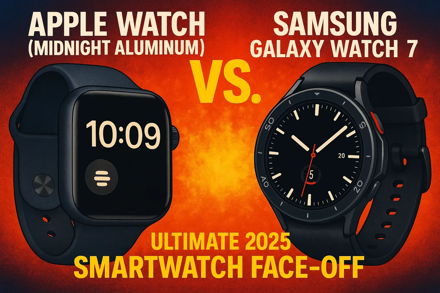 Apple Watch (Midnight Aluminum) vs. Samsung Galaxy Watch 7: Ultimate 2025 Smartwatch Face-Off